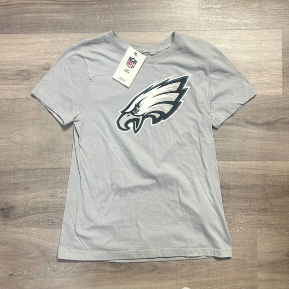 Nike Philadelphia Eagles Short Sleeve T-Shirt Grey Logo Green Womens Size S NWT - Picture 1 of 5
